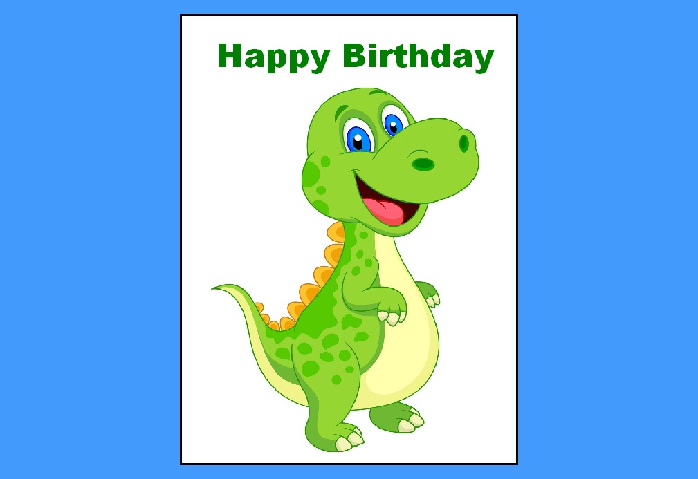 Cute Dinosaur Edible Icing Image - A4 - Click Image to Close